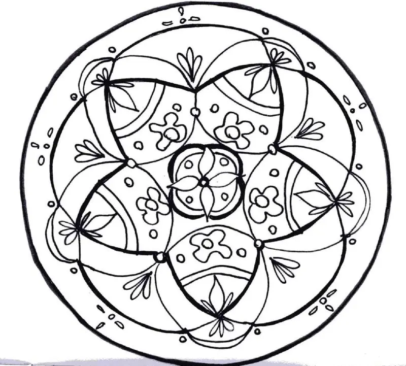 Coloriage Mandala Pâques zen relaxant pour adulte - Pâques à imprimer
