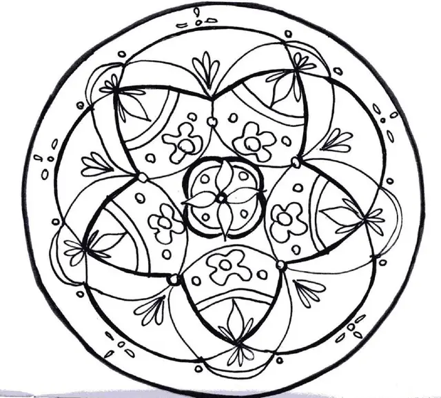 Coloriage Mandala Pâques zen relaxant pour adulte - Pâques à imprimer