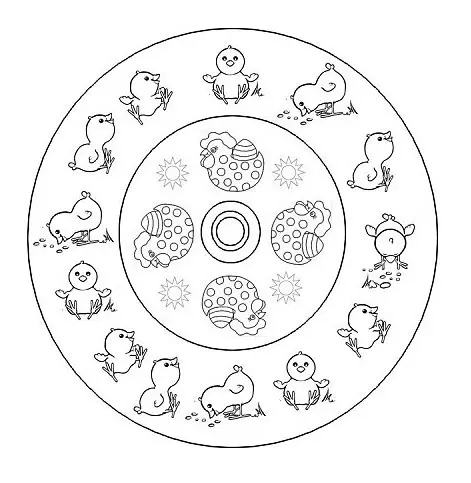 Easter Mandala coloring page to print