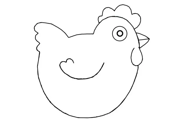 Coloriage Pâques Poule Facile - Pâques à imprimer