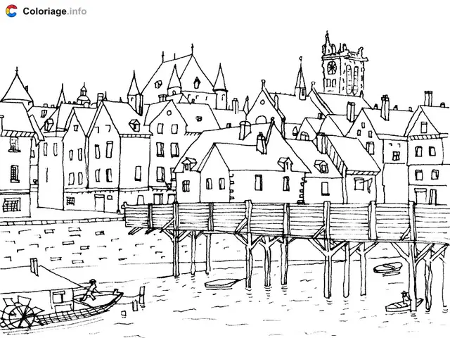 Coloriage Paris au moyen âge - Paris à imprimer