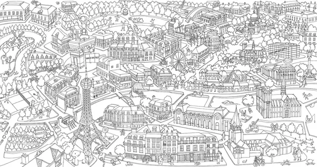 Coloriage Paris La Capitale De La France - Paris à imprimer