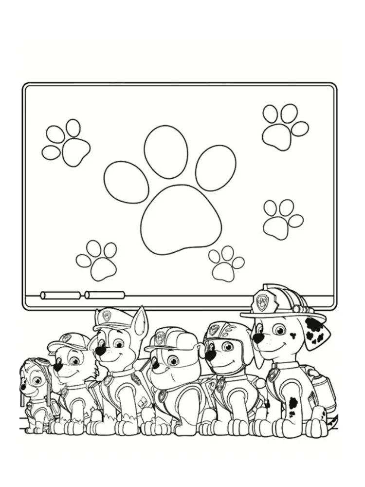 Coloriage Pat Patrouille Debute L'École - Pat patrouille à imprimer