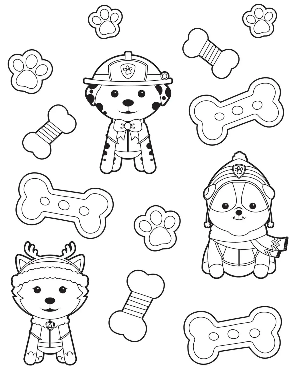 Coloriage Pat Patrouille Friandises Miniatures - Pat patrouille à imprimer