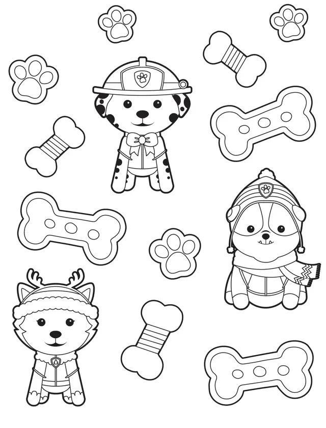 Coloriage Pat Patrouille Friandises Miniatures - Pat patrouille à imprimer