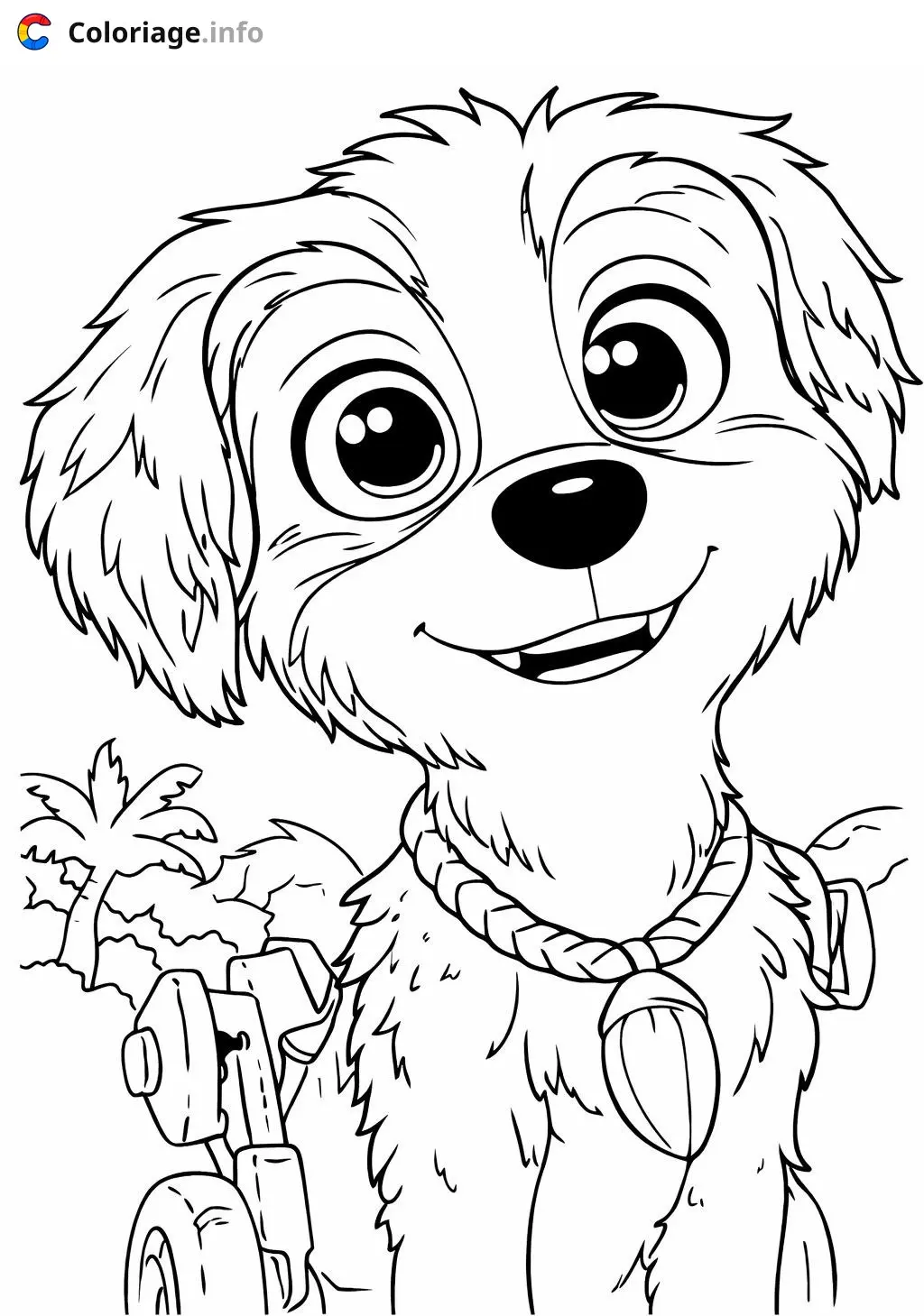 Coloriage pat patrouille mission dino rex portrait - Pat patrouille à imprimer