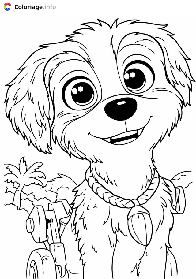 Coloriage pat patrouille mission dino rex portrait - Pat patrouille à imprimer