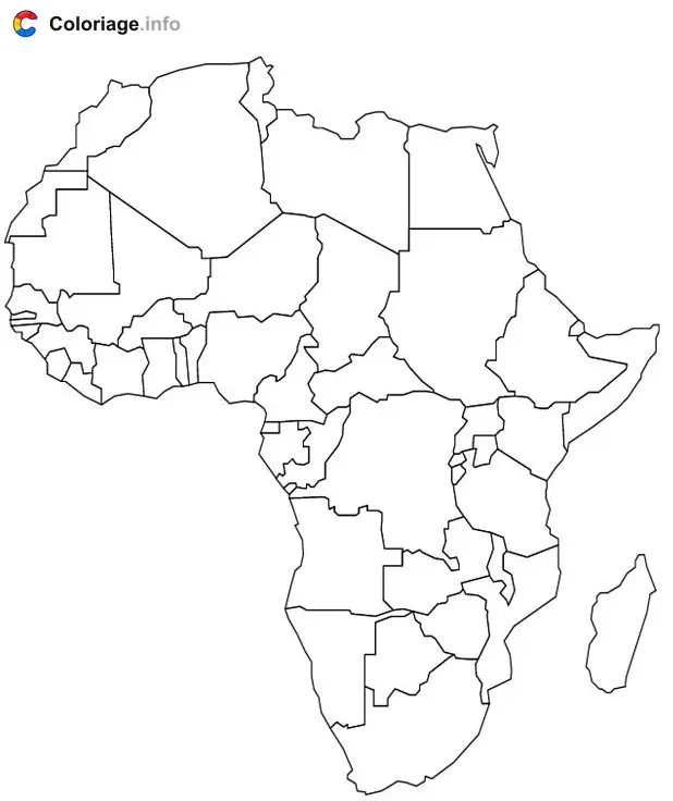 African Countries coloring page to print