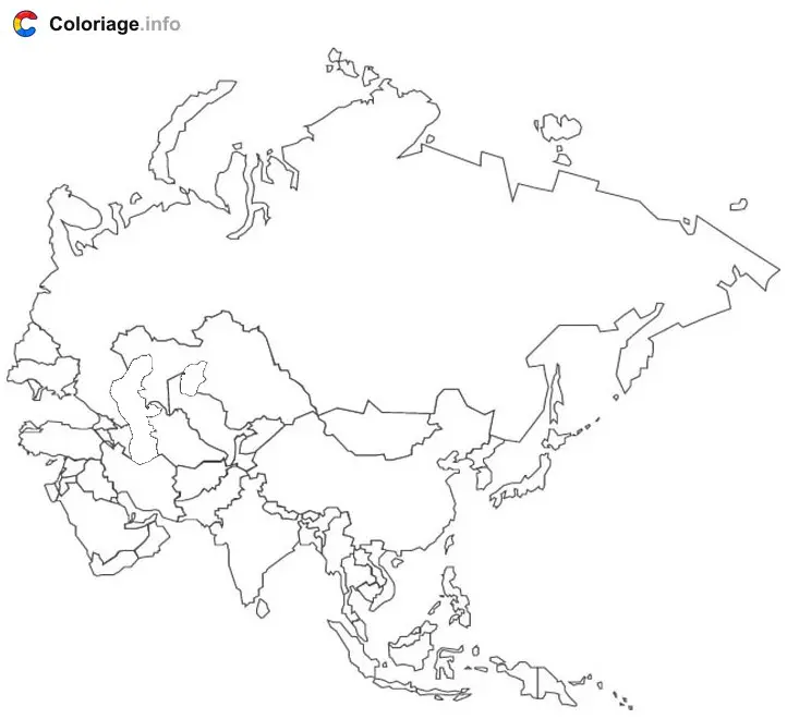 Asian Countries coloring page to print