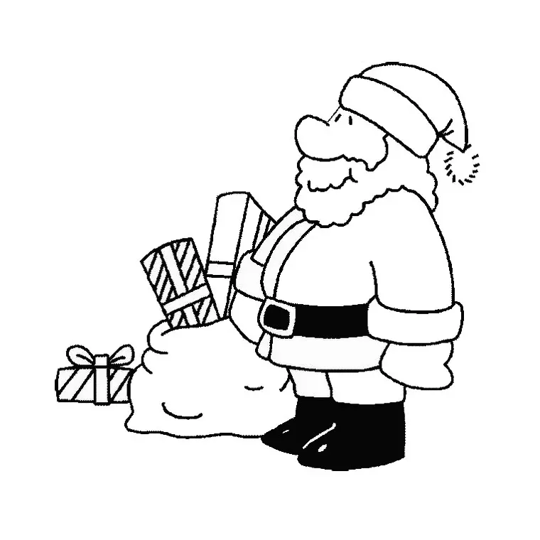 Free Online Santa Claus coloring page to print