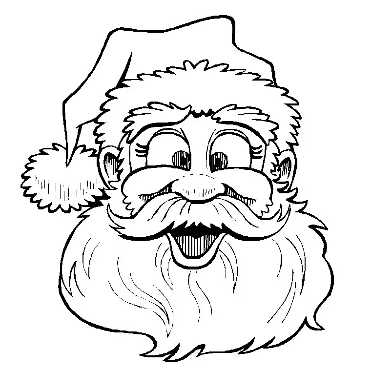 Interactive Santa Claus coloring page to print