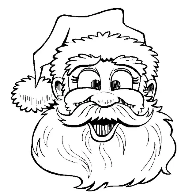 Coloriage Père Noël Interactif - Noël à imprimer