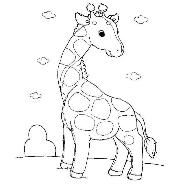 Coloriage Pet Shop Girafe - Girafe à imprimer