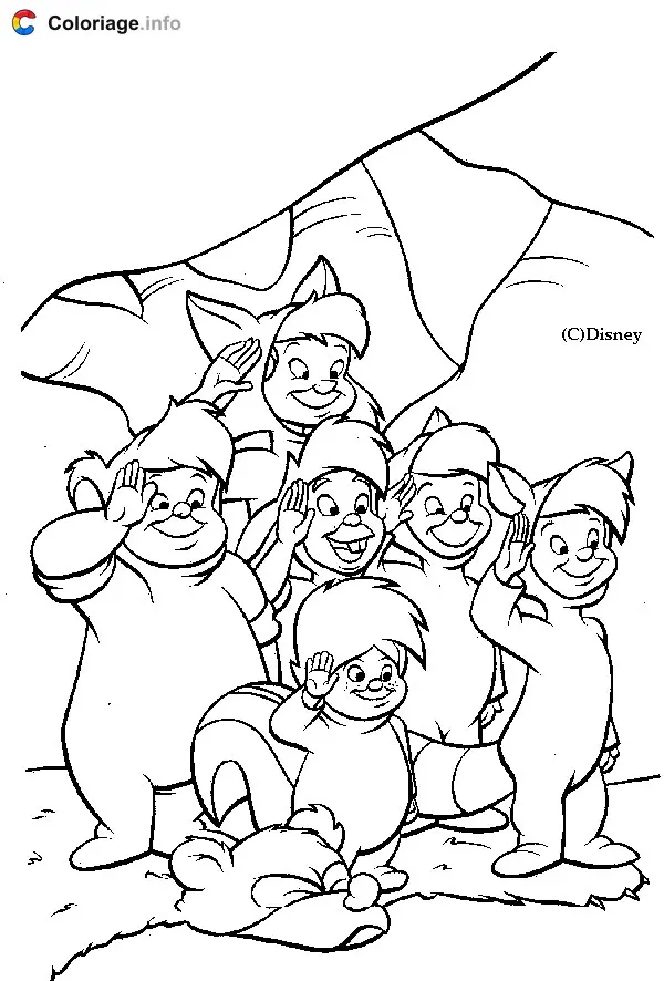 Peter Pan Flying Over London coloring page to print