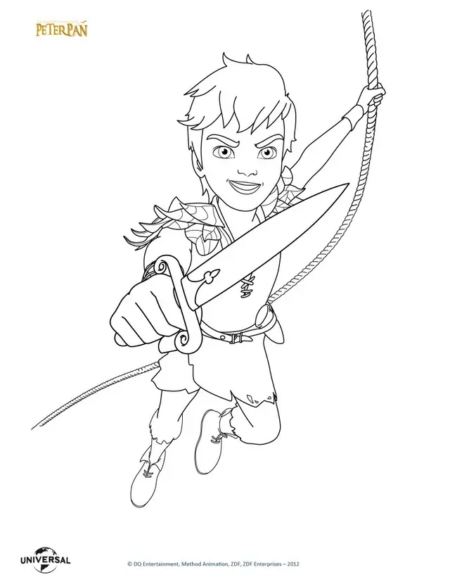 Coloriage Peterpan Le Film - Peter pan à imprimer