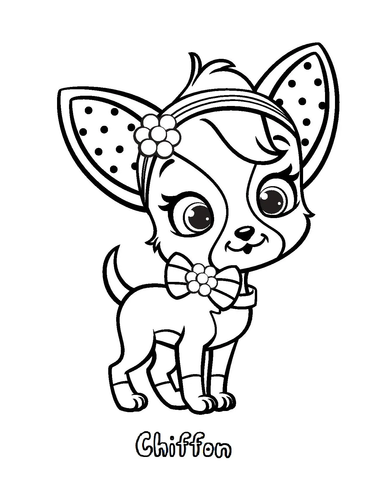 Coloriage Petit Chien Chiffon Fraisinette - Charlotte aux fraises fraisinette à imprimer