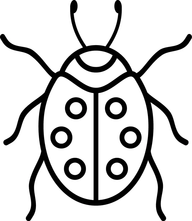 Coloriage Petit Insecte Coccinelle Rouge - Coccinelle à imprimer