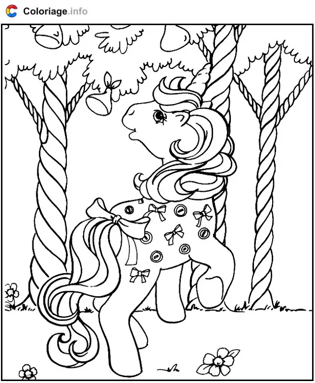 Coloriage Petit Poney dans le manège enchanté - My little pony à imprimer