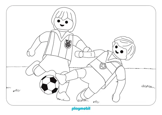 Coloriage Playmobil Foot Sport - Playmobil à imprimer