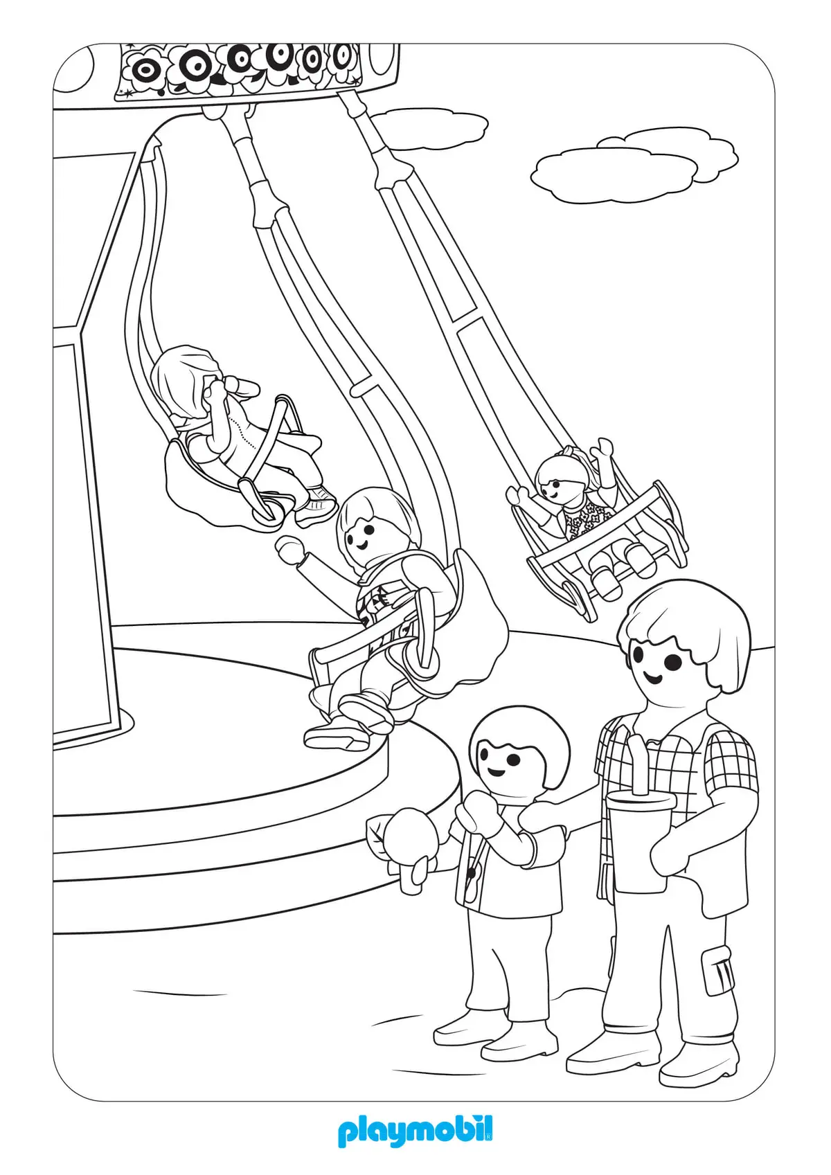 Kleurplaat Playmobil Kermis om te printen