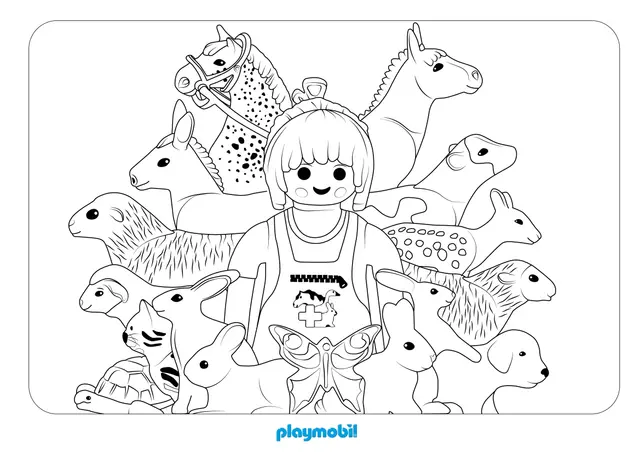 Coloriage Playmobil Le Vétérinaire - Playmobil à imprimer