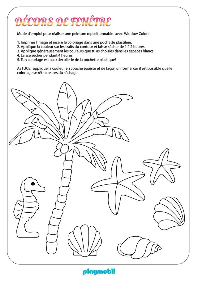 Coloriage Playmobil Mer Et Plage - Playmobil à imprimer