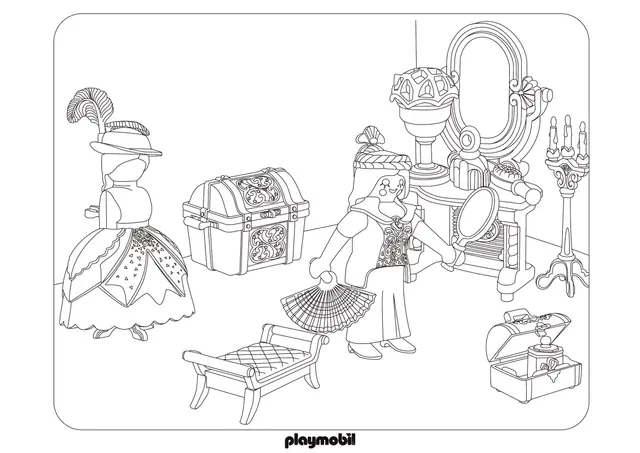 Coloriage Playmobil Palais De Princesses - Playmobil à imprimer