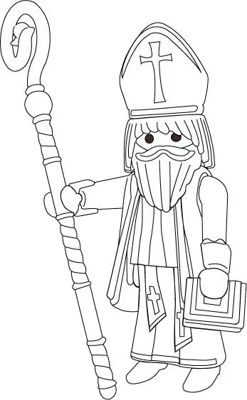 Playmobil Santa Claus coloring page to print