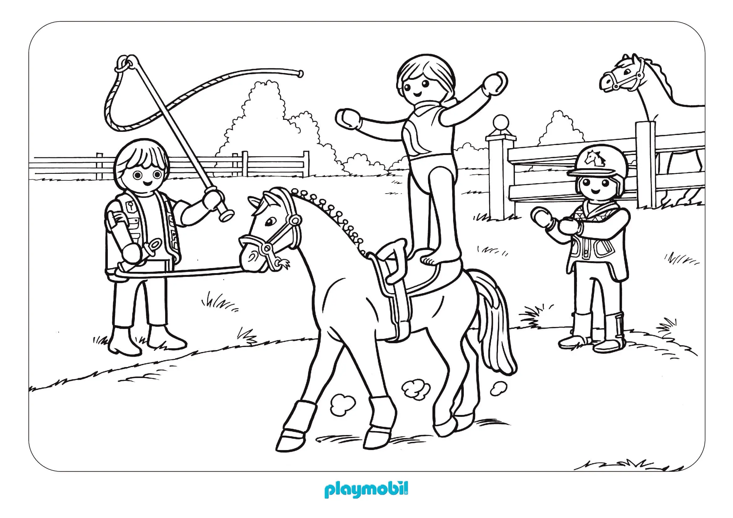 Coloriage Playmobil Se Pratique Pour Le Cirque - Playmobil à imprimer