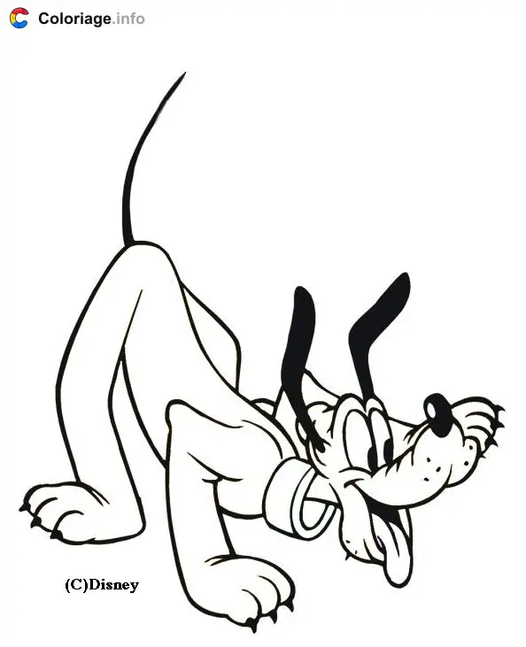 Pluto coloring page to print