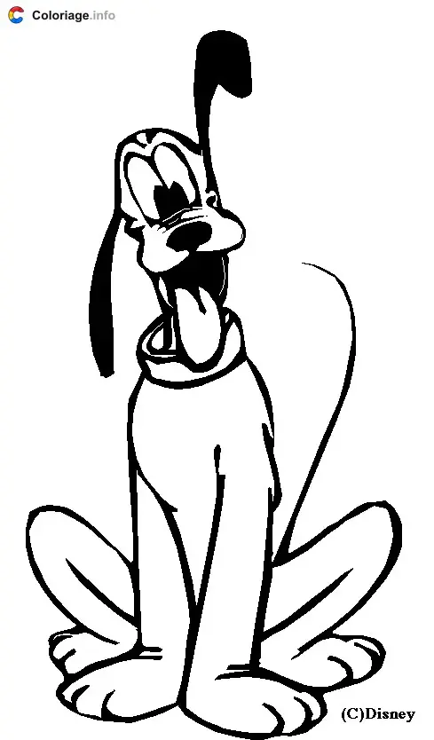 Pluto Listens coloring page to print