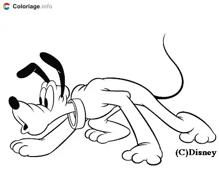 Pluto on the Disney Trail coloring page to print