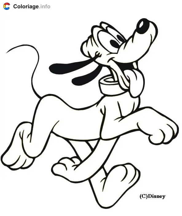 Pluto Takes a Stroll coloring page to print