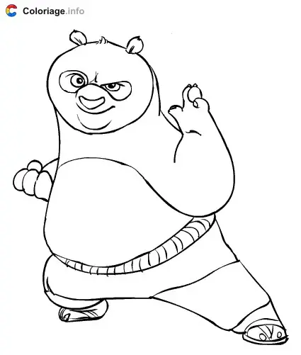Po the Panda coloring page to print