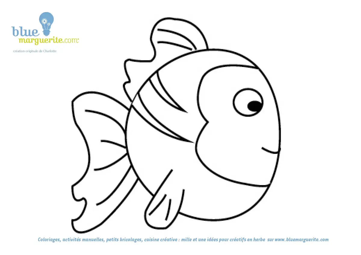 Disegno di Pesce esotico con squame dettagliate da stampare