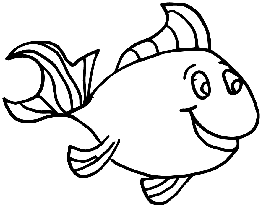 Coloriage Poisson d'avril coloré avec motifs géométriques - Poisson à imprimer