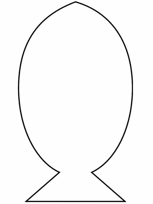 Coloriage Poisson d'Avril avec motifs géométriques - Facile à imprimer