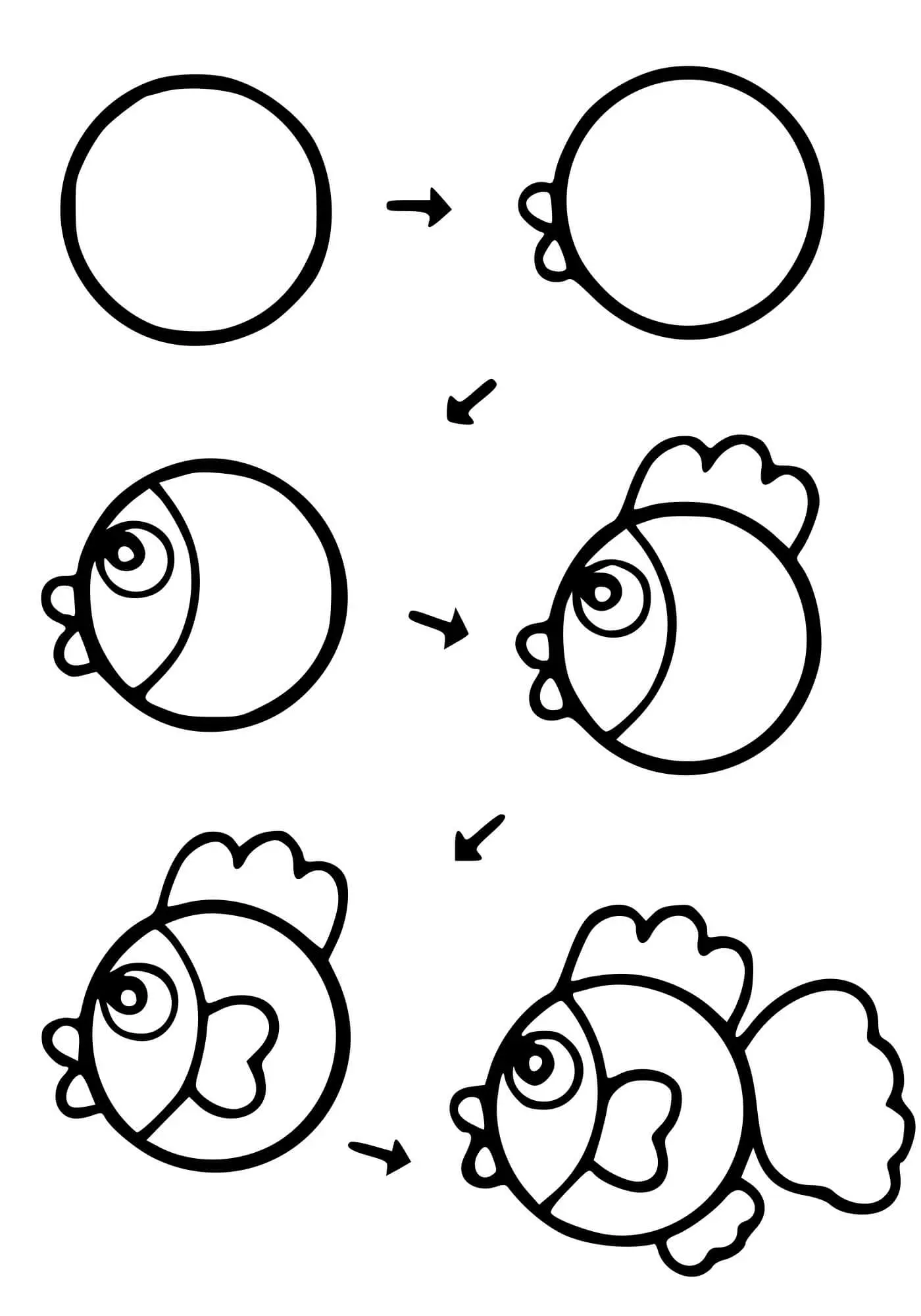 Coloriage Poisson Dessin Animaux Facile A Realiser - Dessin facile à imprimer