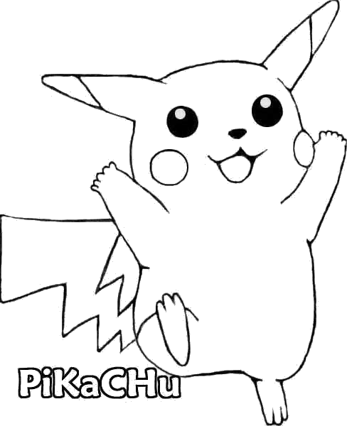 Pikachu Pokémon coloring page to print
