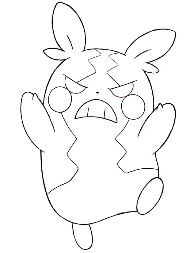 Coloriage Pokemon Épée Et Bouclier Morpeko Mode Affame - Pokémon à imprimer