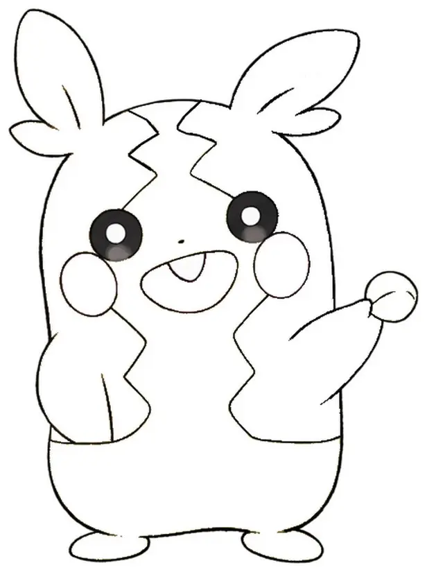 Pokémon Sword and Shield Morpeko Full Belly Mode coloring page to print