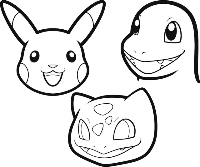 Coloriage Pokémon aux contours simples pour enfants - Facile à imprimer