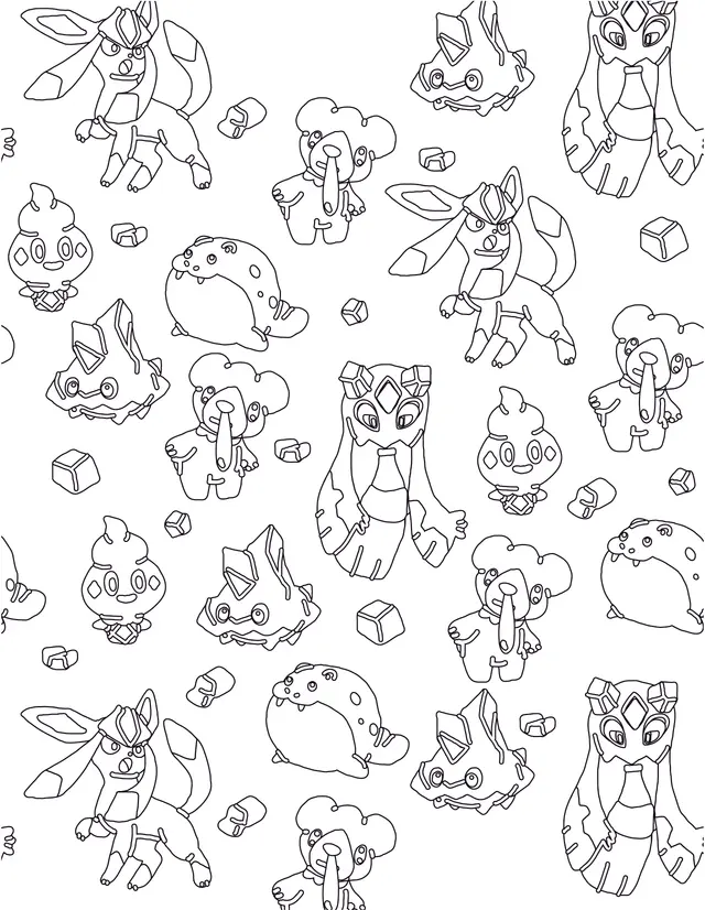 Coloriage Pokemon Glaces Adulte Par Art Thérapie - Pokémon à imprimer
