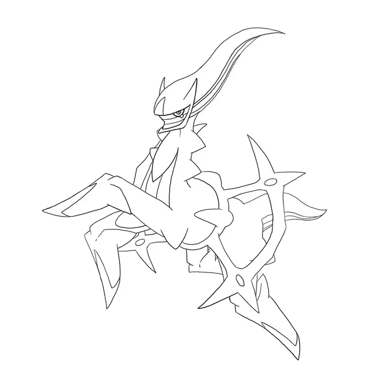 Legendary Pokémon Arceus coloring page to print