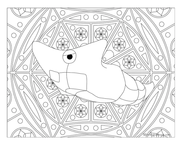 Ausmalbild Pokémon Mandala Ausmalbilder – Metapod zum Ausdrucken