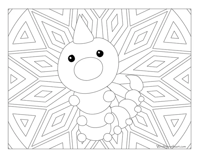 Ausmalbild Pokémon Mandala Weedle Ausmalbilder zum Ausdrucken