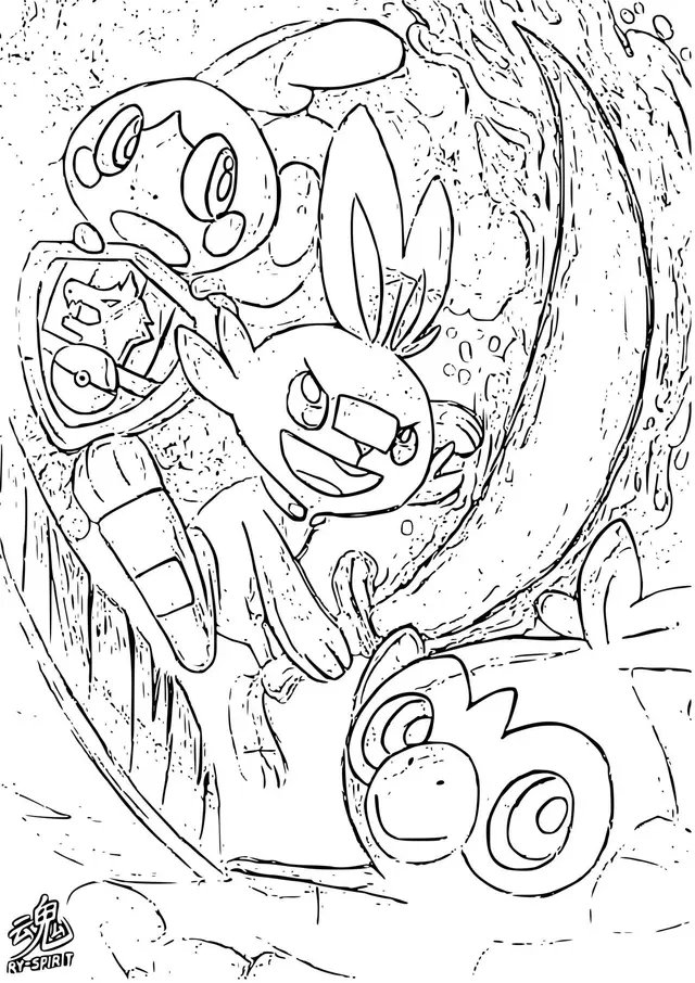 Coloriage Pokemon Sword And Shield By Ryspirit - Pokémon à imprimer
