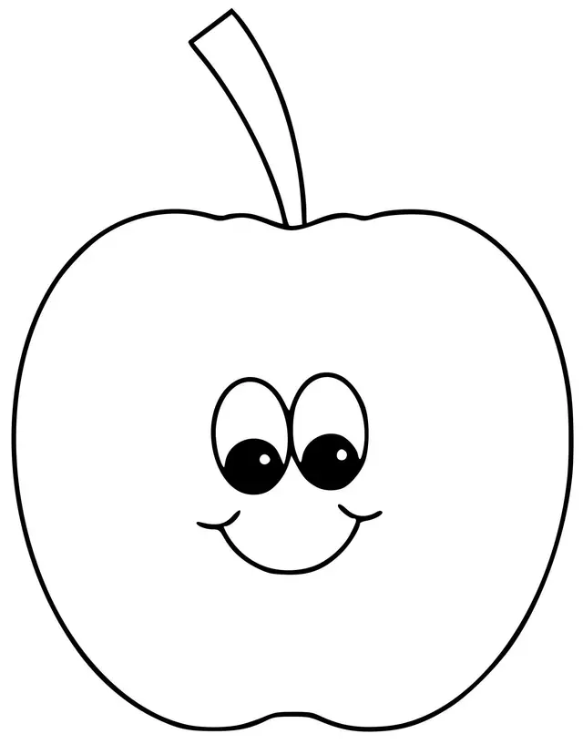 Coloriage Pomme Granny Smith - Pomme à imprimer