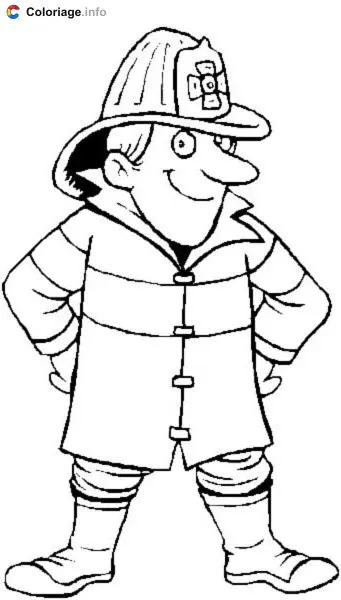 Firefighter coloring page to print