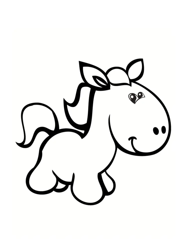 Coloriage Ponette Poney Au Feminin - Poney à imprimer